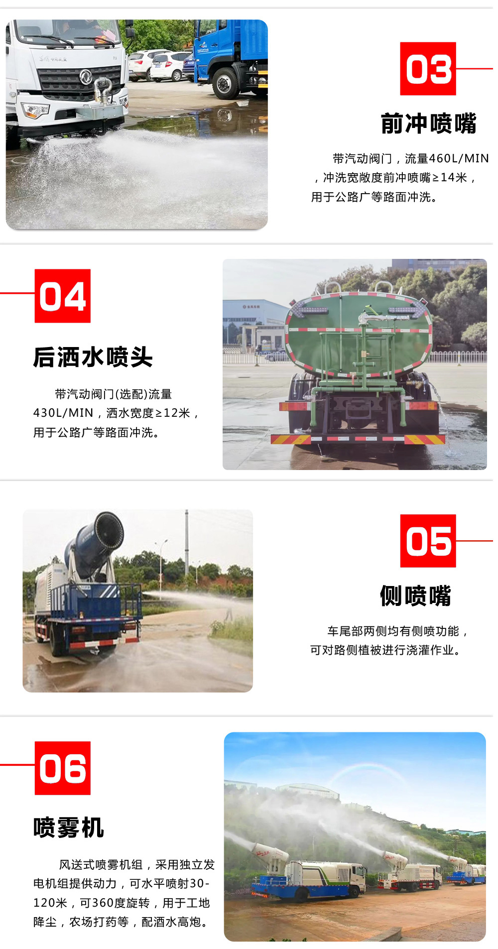 东风天锦绿化喷洒抑尘车国六12立方/30-40米雾炮